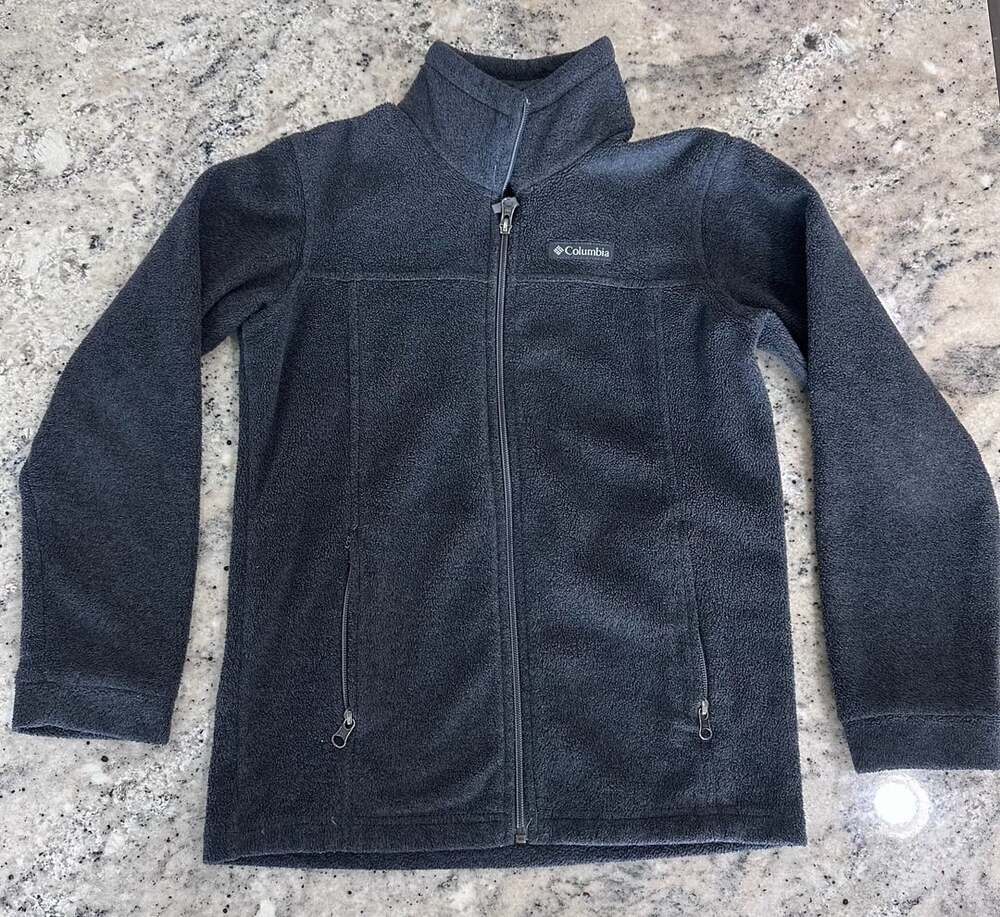 Columbia Steens Mountain II Fleece Jacket Size Youth M (10/12) Charcoal Gray